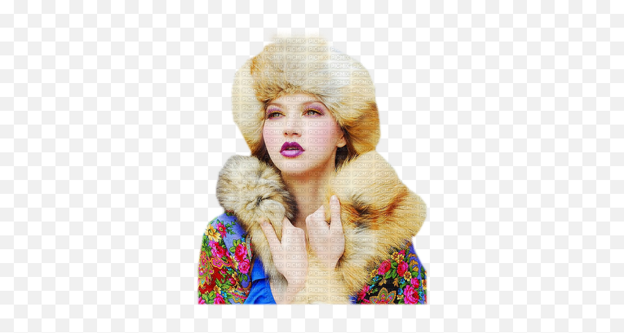 Russian Woman Bp Fur Winter Snow Face - Picmix Fur Clothing Png,Russian Hat Png