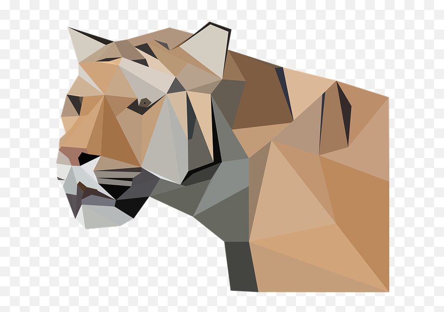 Tiger Low Poly Predator - Free Image On Pixabay Low Poly Animals Png,Animals Png