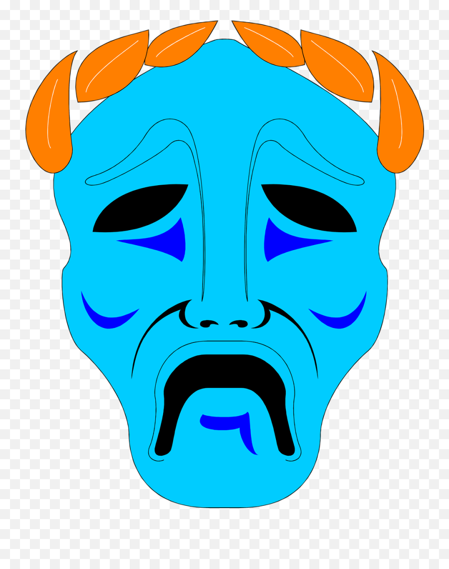 Download Hd Drama Clipart Theatre Faces - Tragedy Mask Ugly Mask Clipart Png,Drama Masks Png