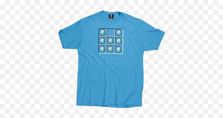 Minecraft - Diamond Crafting Turquoise Male Tshirt Active Shirt Png,Minecraft Diamond Png