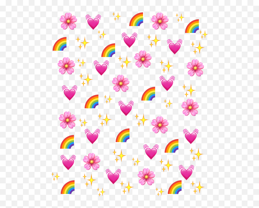 Rainbow Heart Emoji Background - Hearts Emoji Background Png,Rainbow Emoji Png