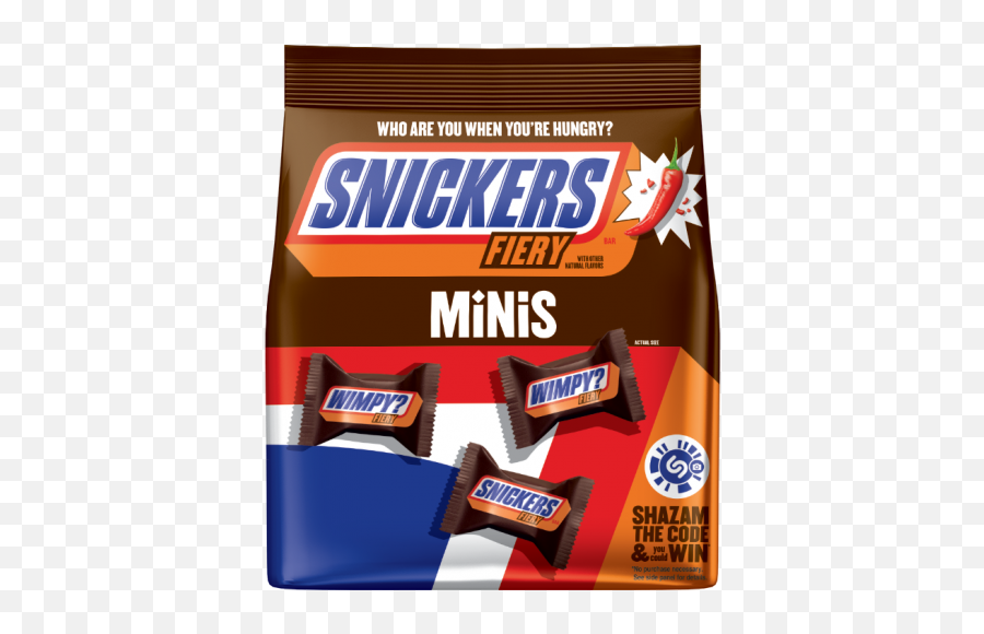 Snickers Fiery Miniatures Hunger Bar - Display Ready Case 97 Ounce 12 Per Case Snickers Png,Snickers Png