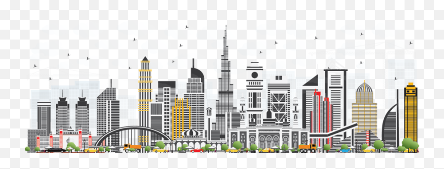 Cityscape Clipart Building Dubai - Uae Building Clipart Png,Burj Khalifa Png