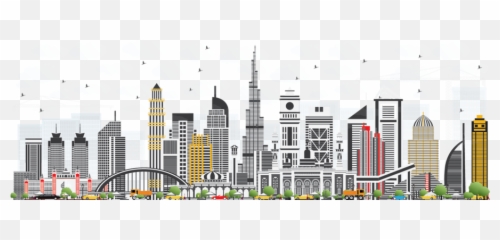 Cityscape Clipart Building Dubai - Uae Building Clipart Png,Burj Khalifa Png