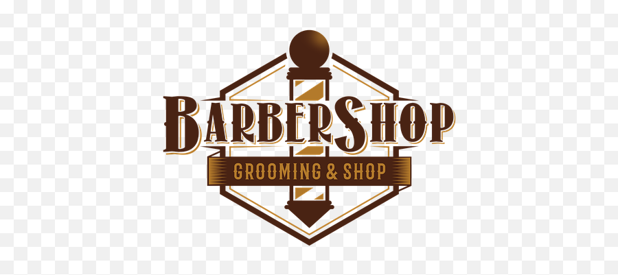 Download Logotype Emblem Barber Barbershop - Logo Png Illustration,Barbershop Logo
