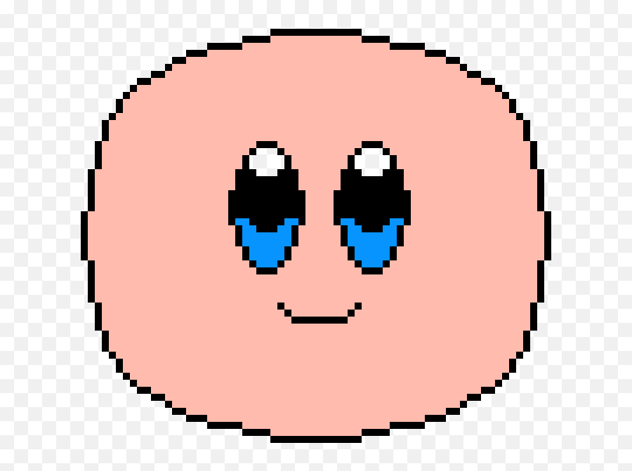 Kirbyu0027s Face Lol - Cute Pixel Gif Full Size Png Download Pixelated Circle,Lol Face Png