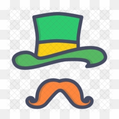 Leprechaun Icon Of Colored Outline - St Patrick Day Mustache Png,Leprechaun Hat Png