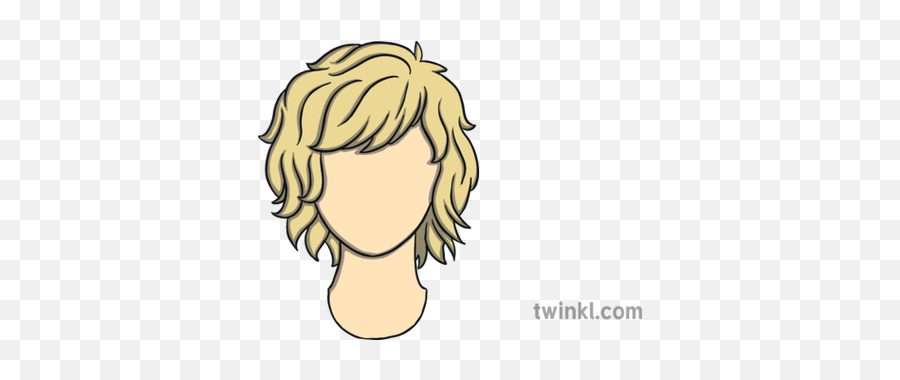 Blonde Hair Illustration - Cartoon Hair Png Blonde,Blonde Hair Png