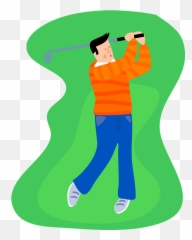Man Playing Golf Clipart Free Download Transparent Png - Clip Art Golfer Png,Golfer Png