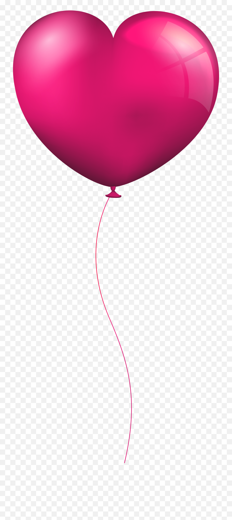Clipart Balloons Pink Transparent - Pink Heart Balloon Transparent Background Png,Pink Balloons Png