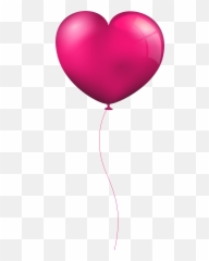 Clipart Balloons Pink Transparent - Pink Heart Balloon Background png