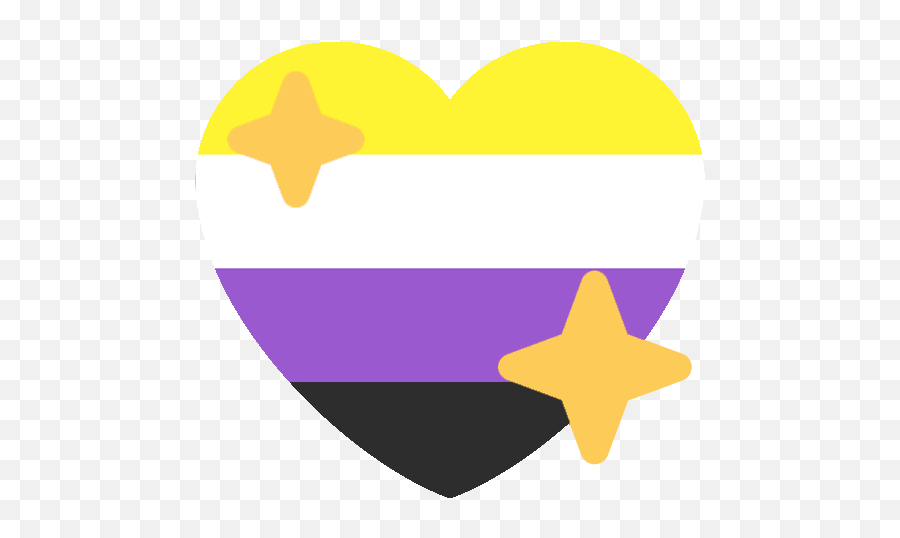 Nonbinaryprideheart - Discord Emoji Lgbt Heart Emoji Discord Png,Heart Emojis Transparent