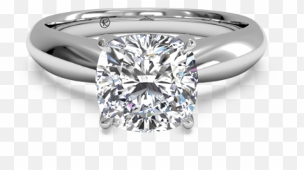 Solitaire Engagement Ring With Surprise Diamonds In 14kt - Engagement Ring Png,Engagement Ring Png