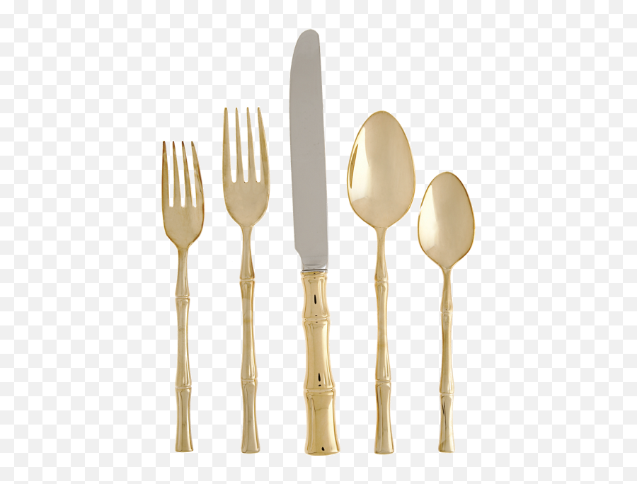 Ricci Silversmiths Bamboo Doro - Transparent Gold Cutlery Png,Silverware Png