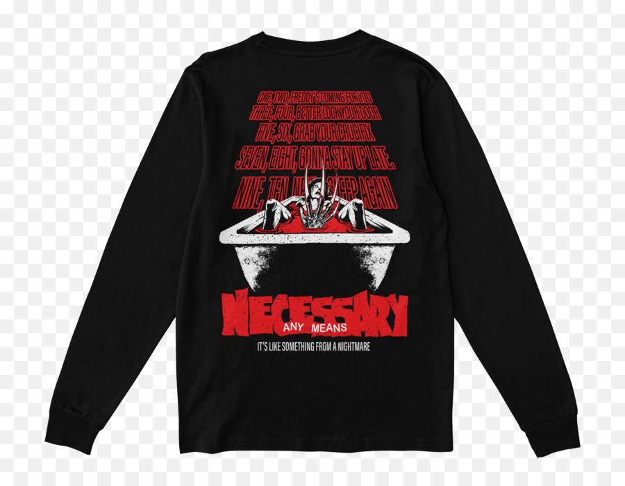 Never Sleep Again Long Sleeve T - Shirt Png,Nightmare On Elm Street Logo