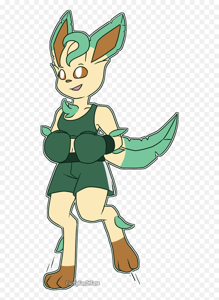 Leafeon Boxing Gear U2014 Weasyl - Fictional Character Png,Leafeon Transparent