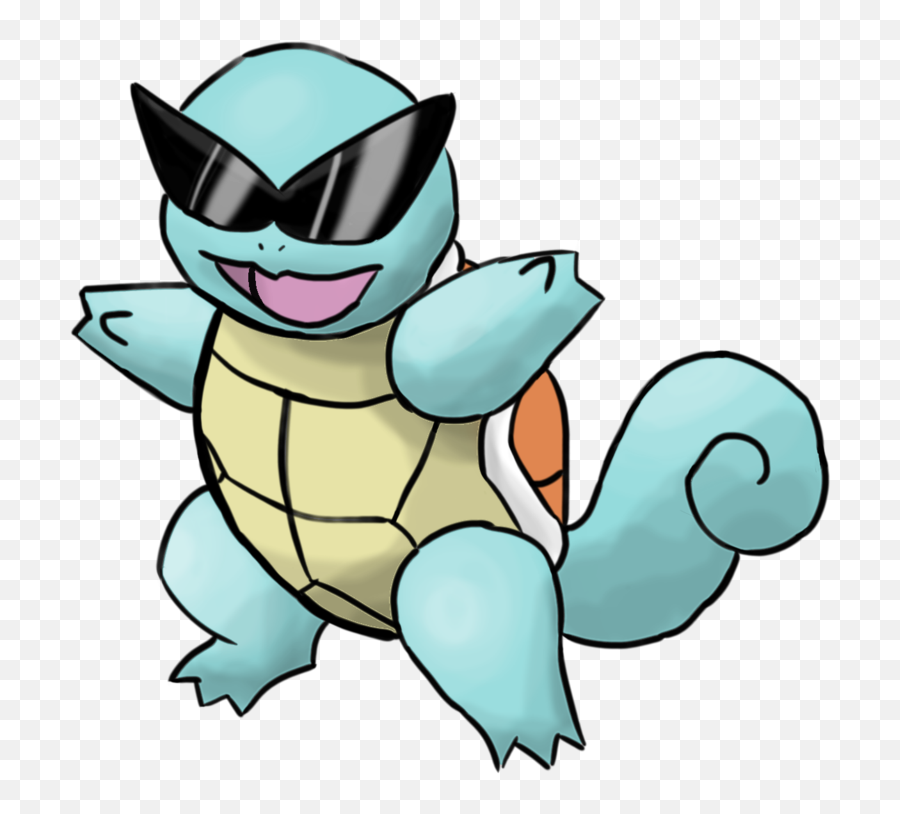 Squirtle Squad Png 8 Image - Squirtle With Glasses Png,Squirtle Transparent Background
