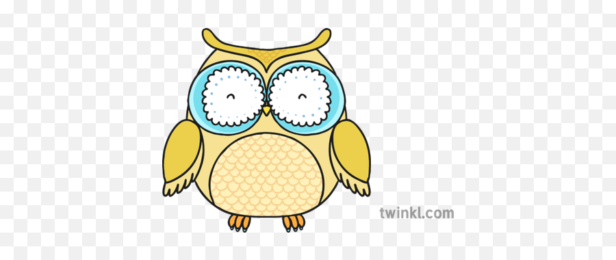 Cute Owl Yellow Illustration - Cute Owl Art Black And White Png,Cute Owl Png