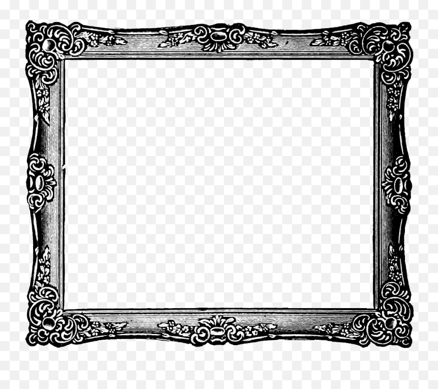Free Black Frame Transparent Background - Clip Art Picture Frame Border Png,Picture Frames Transparent