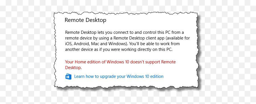 Whatu0027s The Difference Between Windows 10 Home Vs Pro - Your Home Edition Of Windows 10 Doesn T Support Remote Desktop Png,Homegroup Icon On Desktop Windows 8