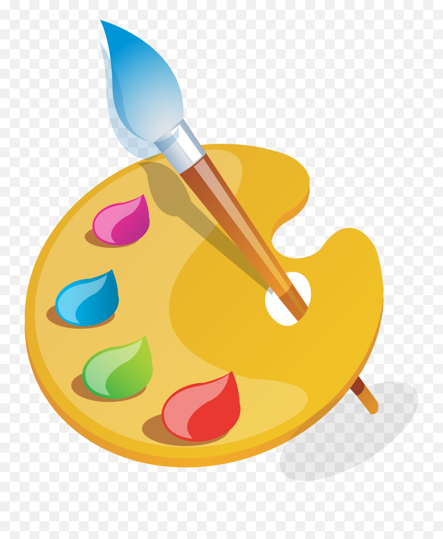 Download Palette Painting Holi Paintbrush Free Clipart Hq - Palette Paint Brush Vector Png,Paint Palette Png