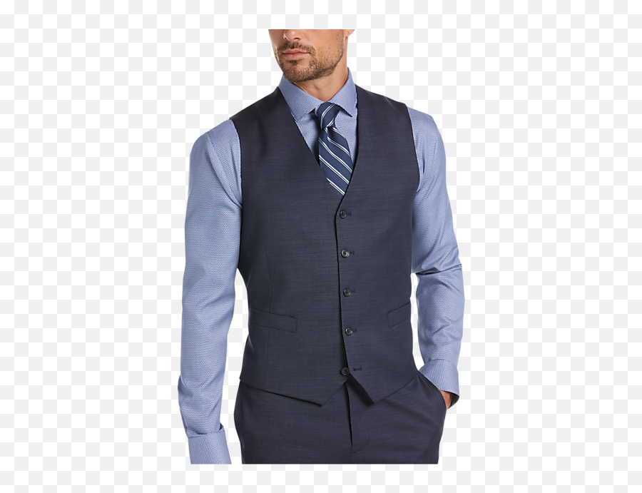 Awearness Kenneth Cole Blue Suit Separates Vest - Blue Vest Suit Png,Icon Vest Size Chart