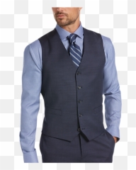 Awearness Kenneth Cole Blue Suit Separates Vest - png