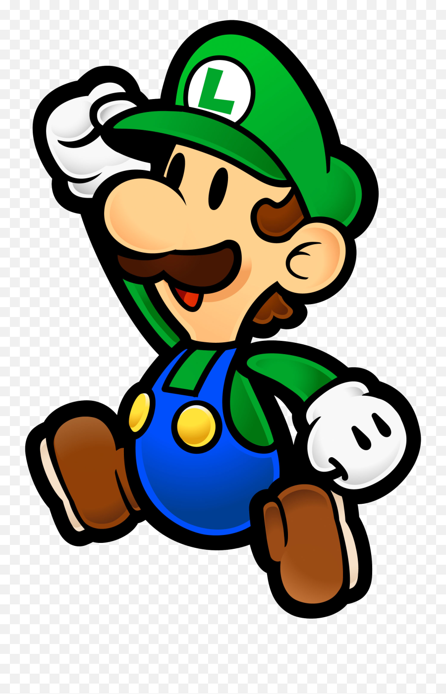 Download Super Mario Clipart Green - Paper Luigi Png Image Paper Mario And Luigi,Mario Jumping Png