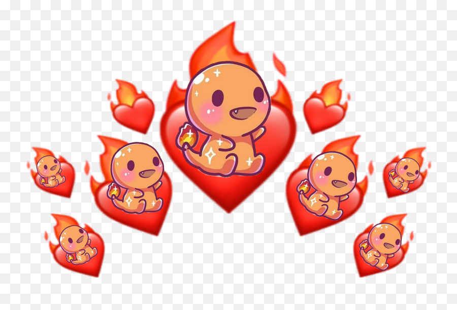 Charmander Pokemonsticker Sticker By Hyugahinata94a - Red Heart Crown Emoji Png,Charmander Icon