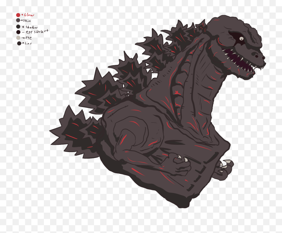 Somewhere He Draws Resolute - Dragon Png,Godzilla Transparent