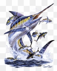 Blue Marlin Tunas Jumping - Blue Marlin Png,Marlin Png