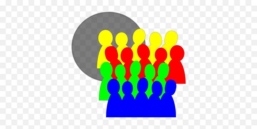 Smaller Crowd 3color Png Svg Clip Art For Web - Download Crowd Cartoon Shadow,People Connection Icon