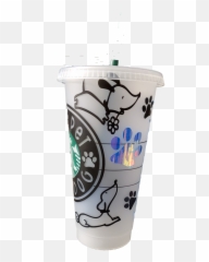 Can I Pet That Dog Starbucks Venti 24oz Reusable Cold Cup - Drink Lid png