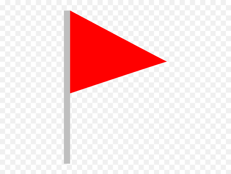 Triangle Flag Clipart Png - Red Flag Clipart Png,Red Triangle Png