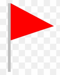 Triangle Flag Clipart Png - Red