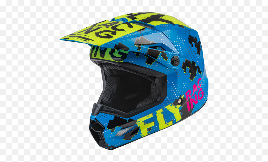 Youth Kinetic Rebel Racewear Bluelight Blue Fly Racing - Dirt Bike Helmet Kids Png,Icon Racing Pants