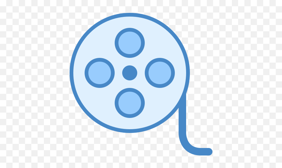 Film Reel Icon In Blue Ui Style - Film Reel Icon Blue Png,Movie Reel Icon