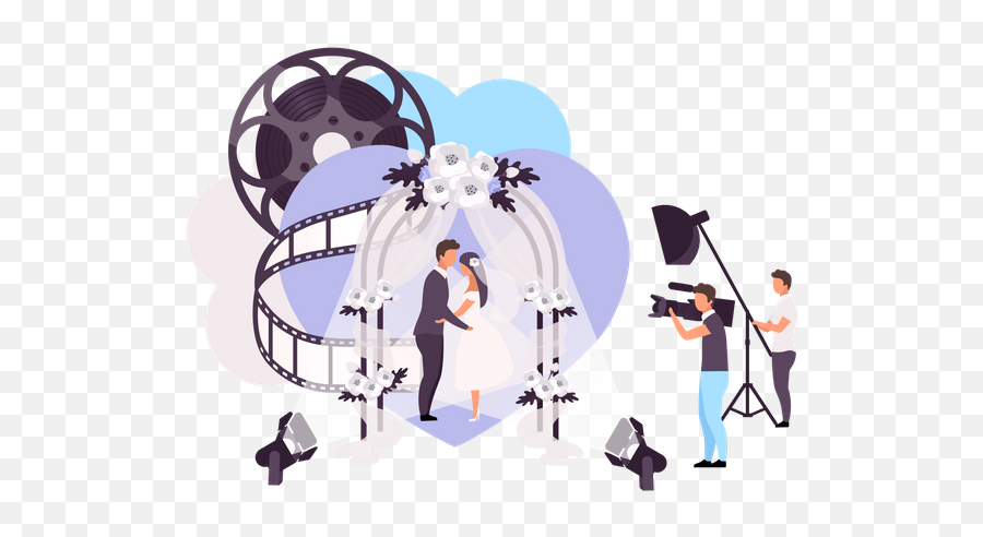 Premium Video Production Company Illustration Pack From - Photography Videography Wedding Icon Png,Videgraphy Icon