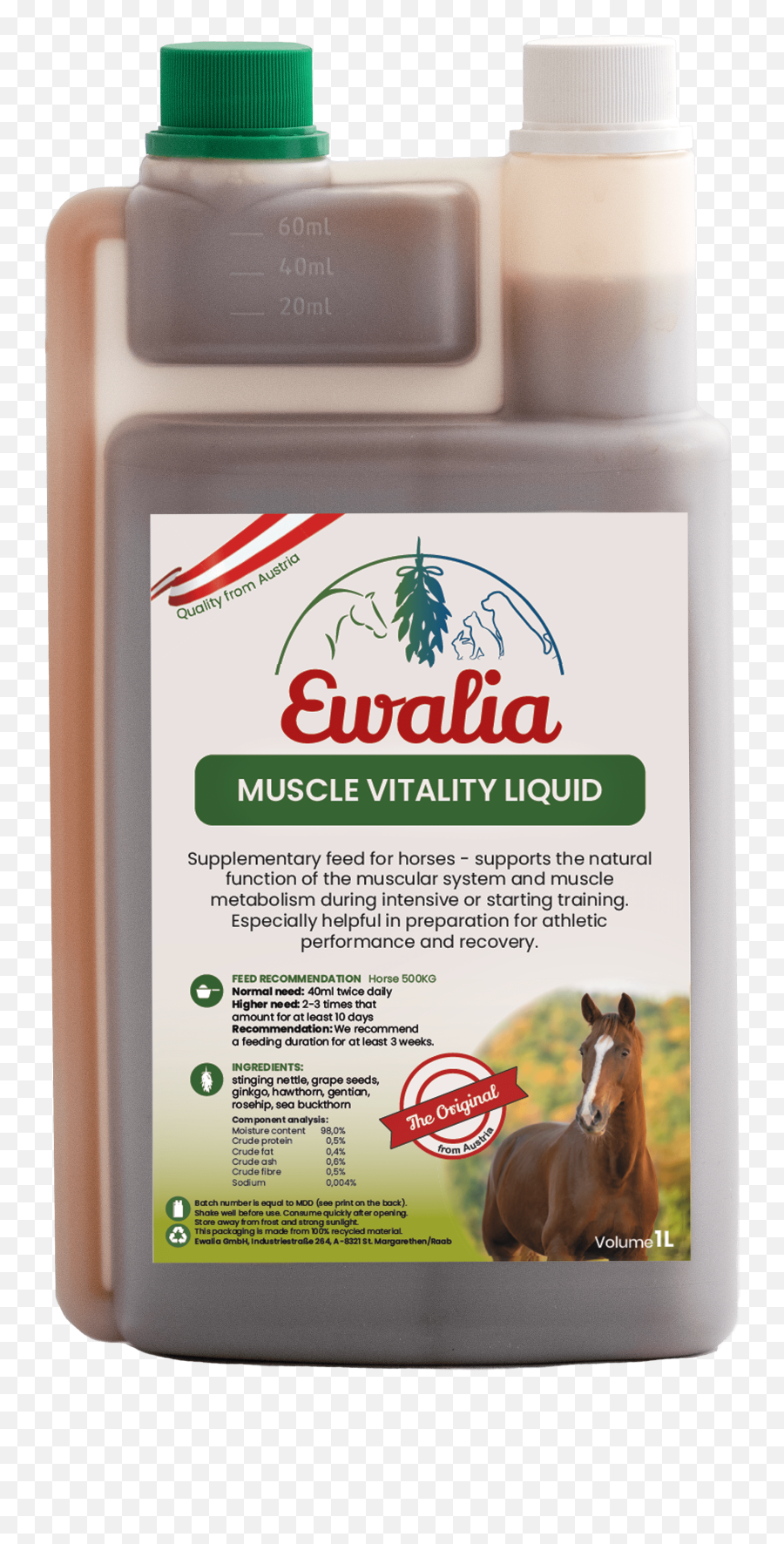 Ewalia Muscle Vitality Liquid For Horses 1l - Ewalia Senior Fit Png,Lastschrift Icon