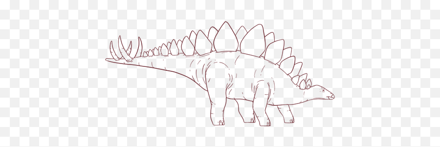 Stegosaurus Dinosaur Drawn Transparent Png U0026 Svg Vector Icon