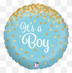 Baby Glittering Confetti Itu0027s A Boy Foil Balloon 18inch - Its A Boy Foil Balloon Png,Its A Boy Png