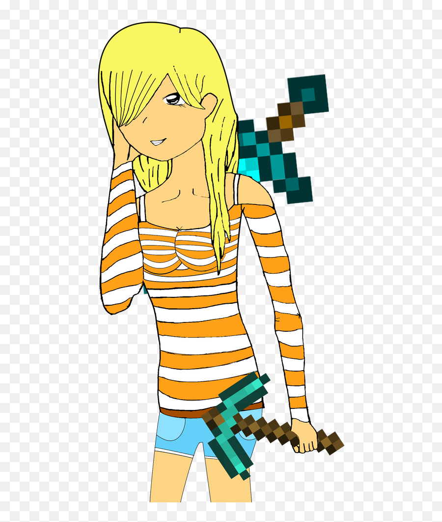 Minecraft Pickaxe Drawing Free Download - Minecraft Png,Minecraft Pickaxe Png
