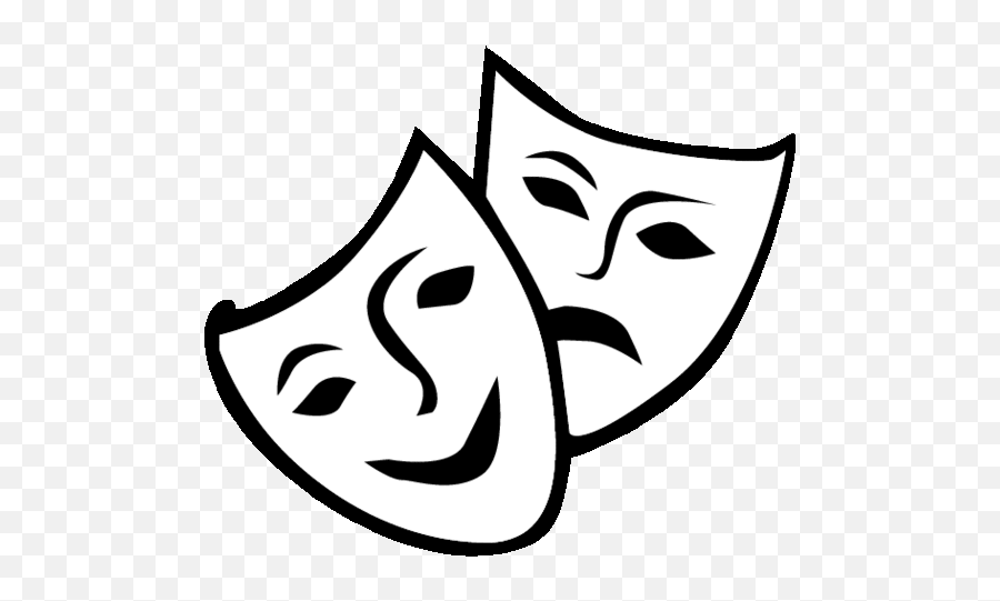 Senior Skits - Drama Masks Clipart Full Size Clipart Theatre Masks Transparent Background Png,Drama Masks Png