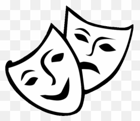 Senior Skits - Drama Masks Clipart Full Size Clipart Theatre Masks Transparent Background Png,Drama Masks Png