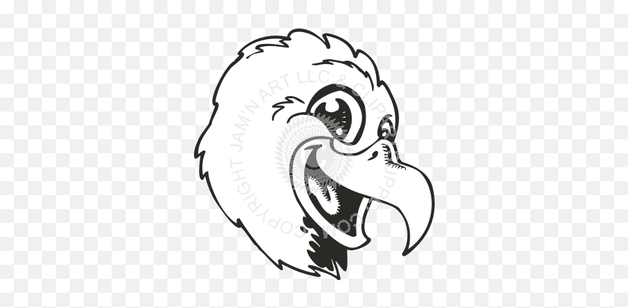 Friendly Eagle Head With Smile - Illustration Png,Eagle Head Logo