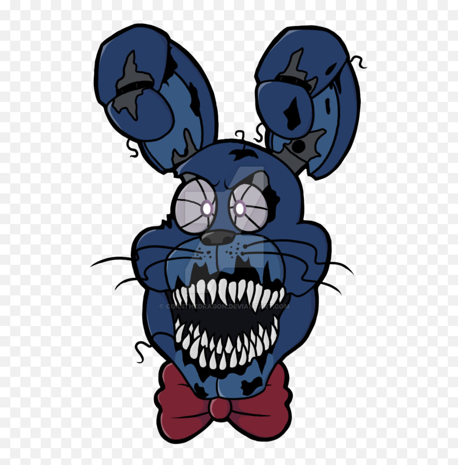 Download Hd Nightmare Bonnie Headshot - Fnaf Nightmare Bonnie Head Png,Headshot Png