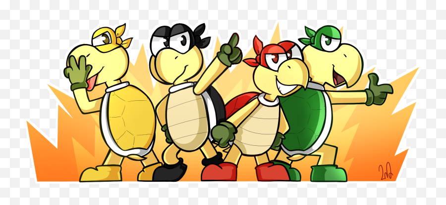 Koopa Brothers By Penko2nd - Koopa Bros Art Png,Koopa Png