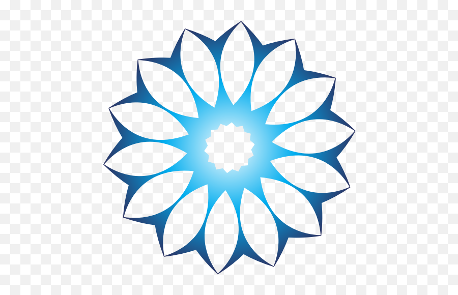 Blue Flower Logo Concept Free Svg - Enkei Wheels Png,Flower Shape Png