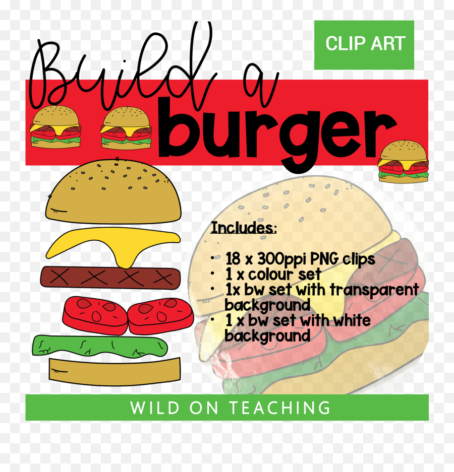 Build - Aburger Clip Art Wild Clips Cheeseburger Png,Hamburger Transparent Background
