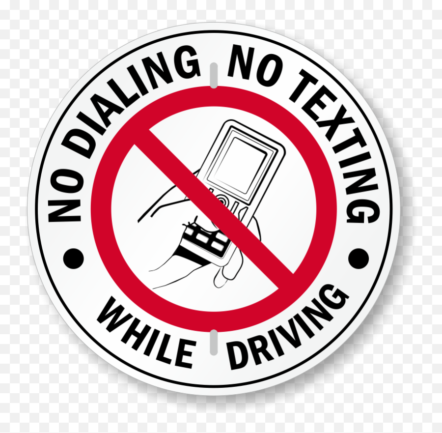 No Dialling Or Texting While Driving Sign Sku K2 - 0790 Texting And Driving Clipart Png,Texting Png